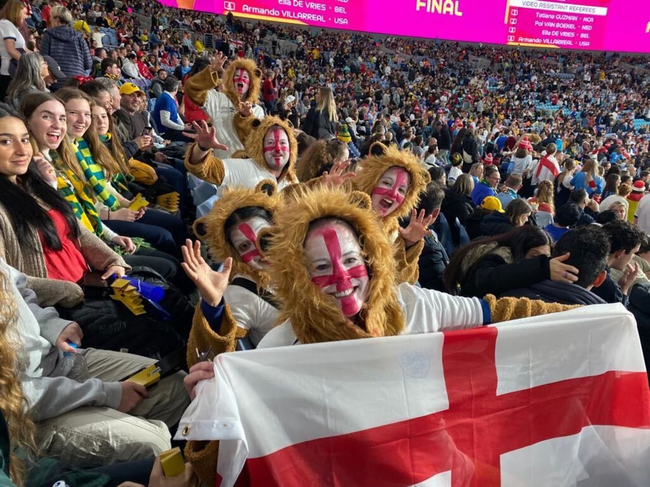 England fans are ready for the Women's World Cup final.