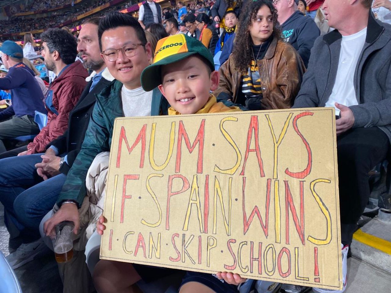 (From L to R) Bobby and Benjamin Ting are rooting for Spain in this final.