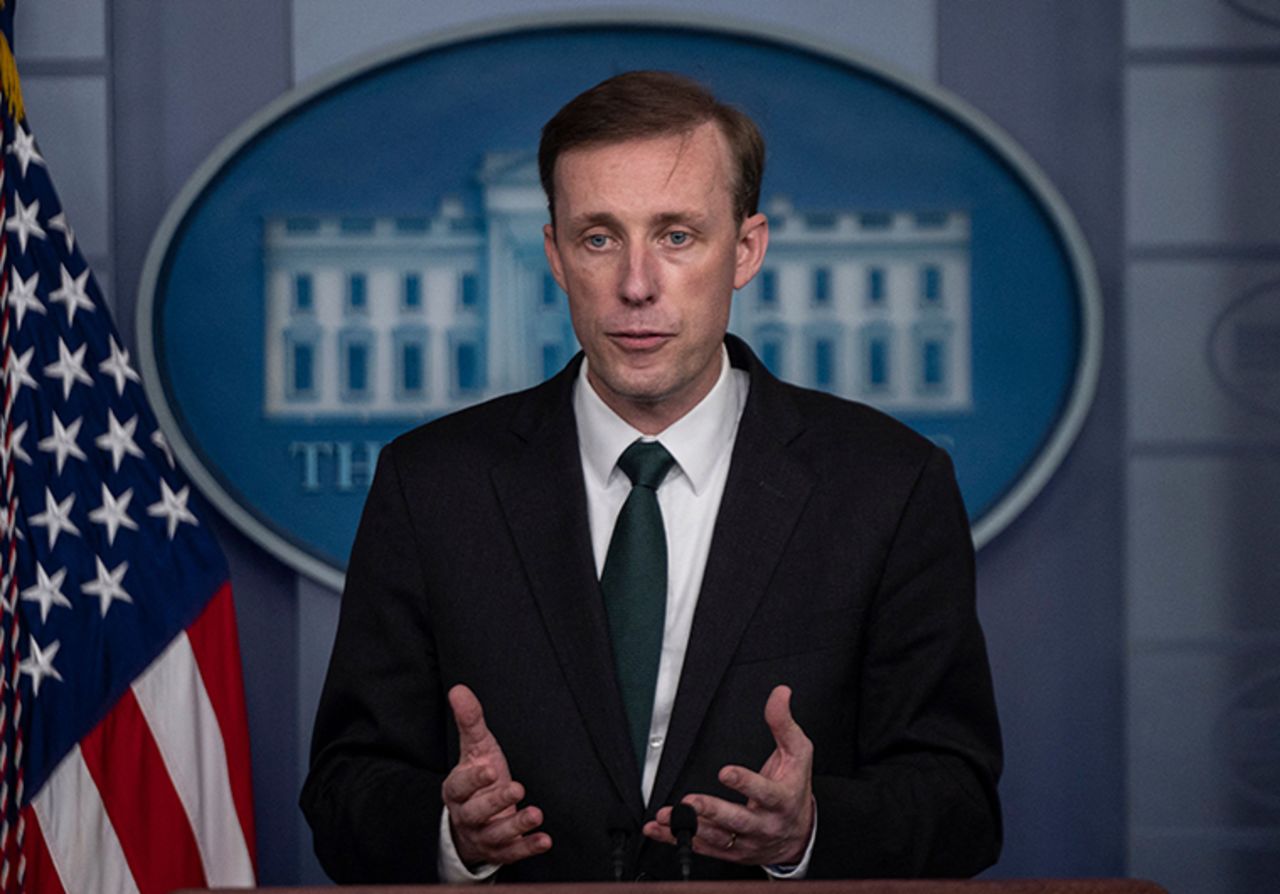 US National Security advisor Jake Sullivan speaks during the daily press briefing on the situation in Afghanistan at the White House in Washington, DC on August 17, 2021.