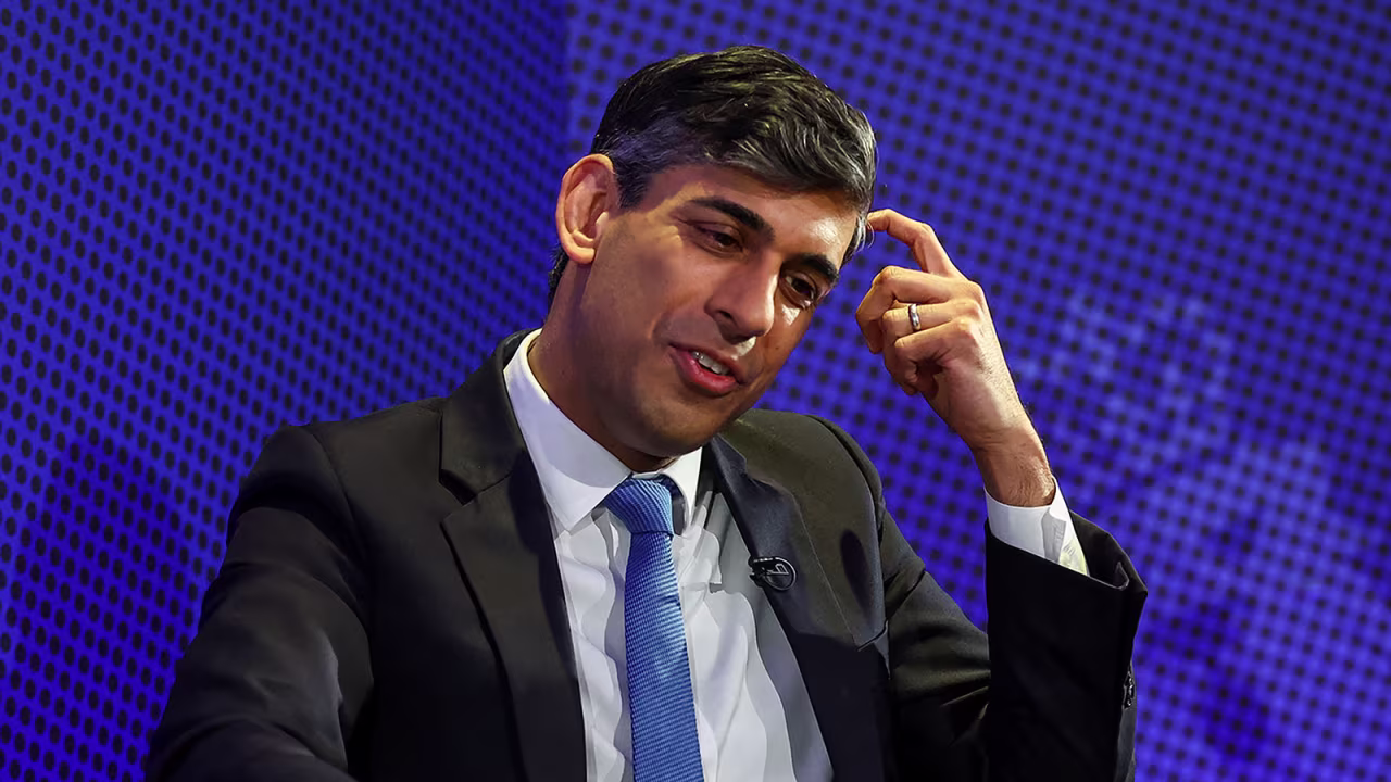 Britain's Prime Minister Rishi Sunak in Coventry, Britain, on March 18.