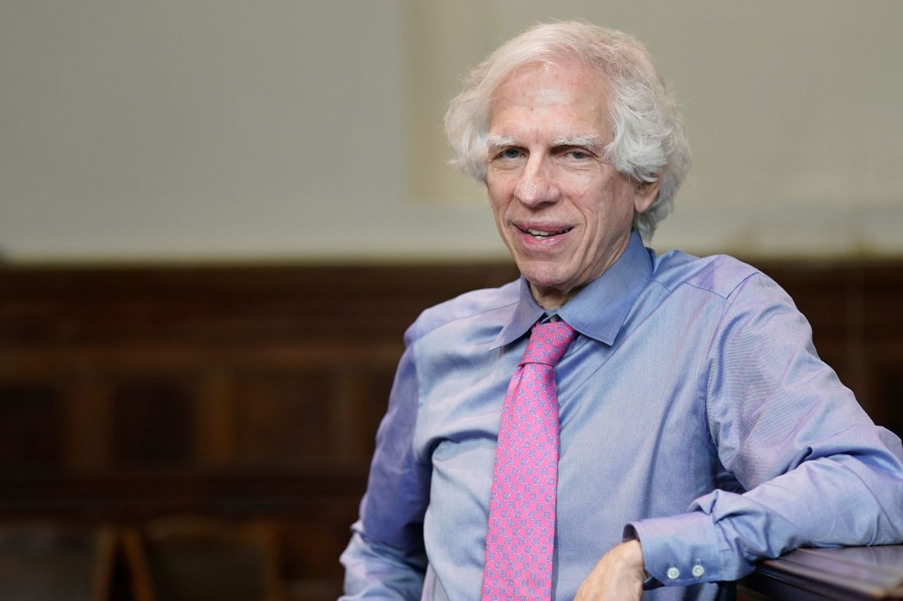 Judge Arthur Engoron poses for a picture in his courtroom in New York on September 28. 