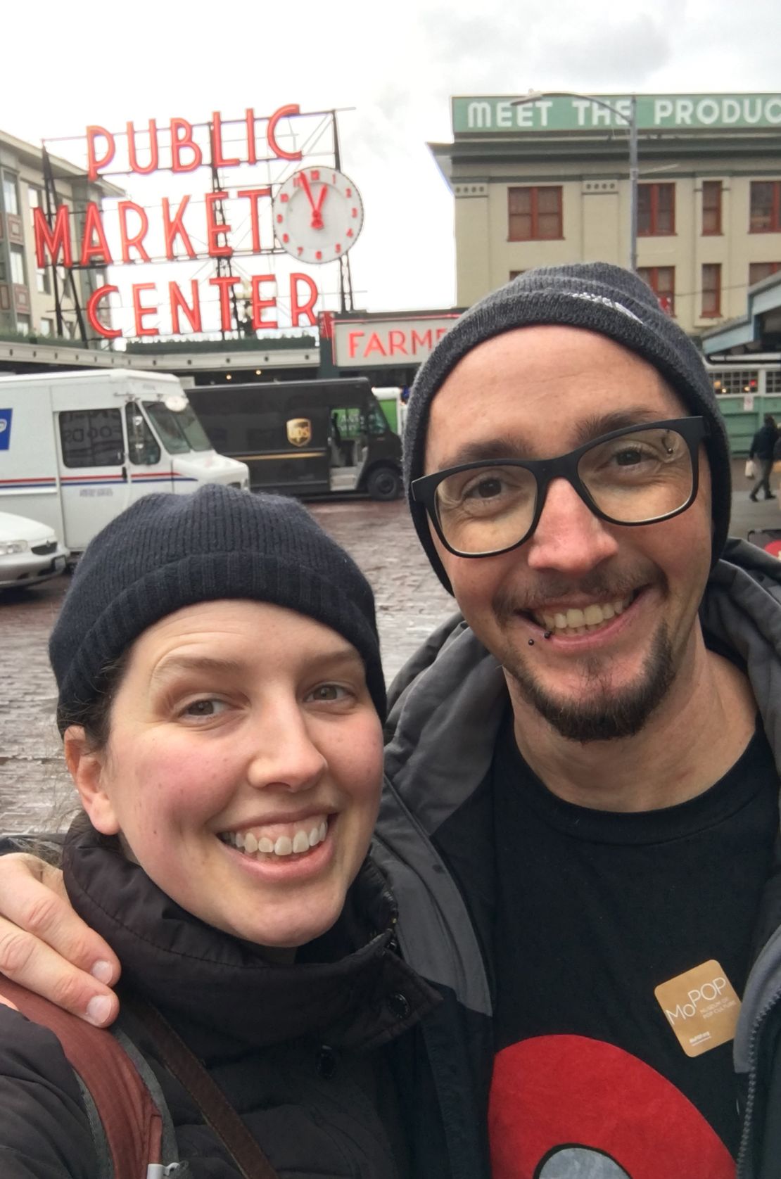 Lucas moved to the US to be with Amelia. Here's the couple in Seattle, Washington.