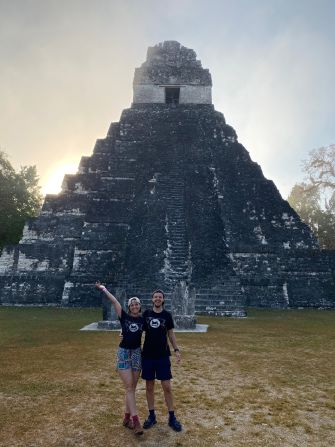 <strong>Record setters:</strong> Scholl and Gamblin traveled to 39 countries across five continents during their mammoth motorbike trip.