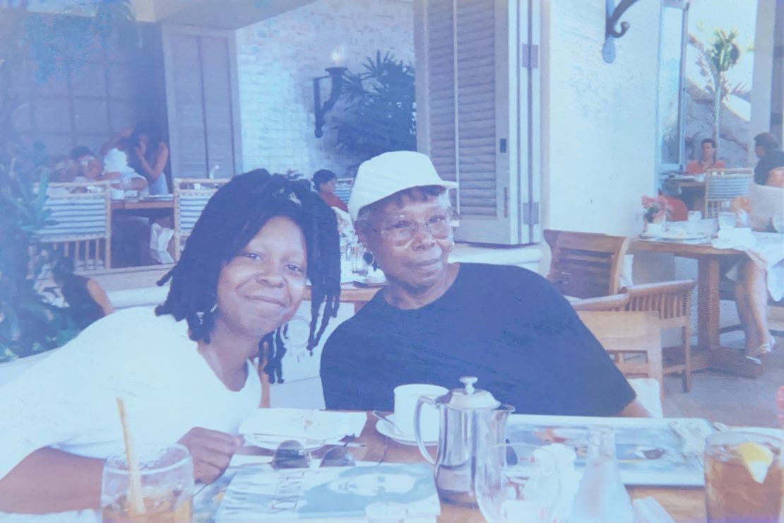 Whoopi Goldberg with her mother Emma Johnson.