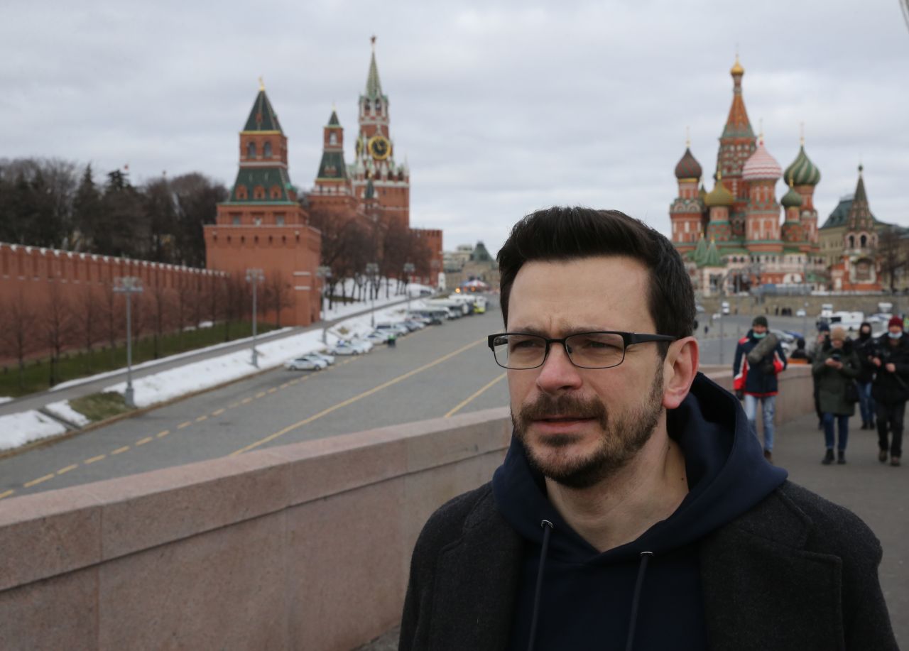 Russian opposition politician Ilya Yashin in Moscow, Russia, on February 27. 