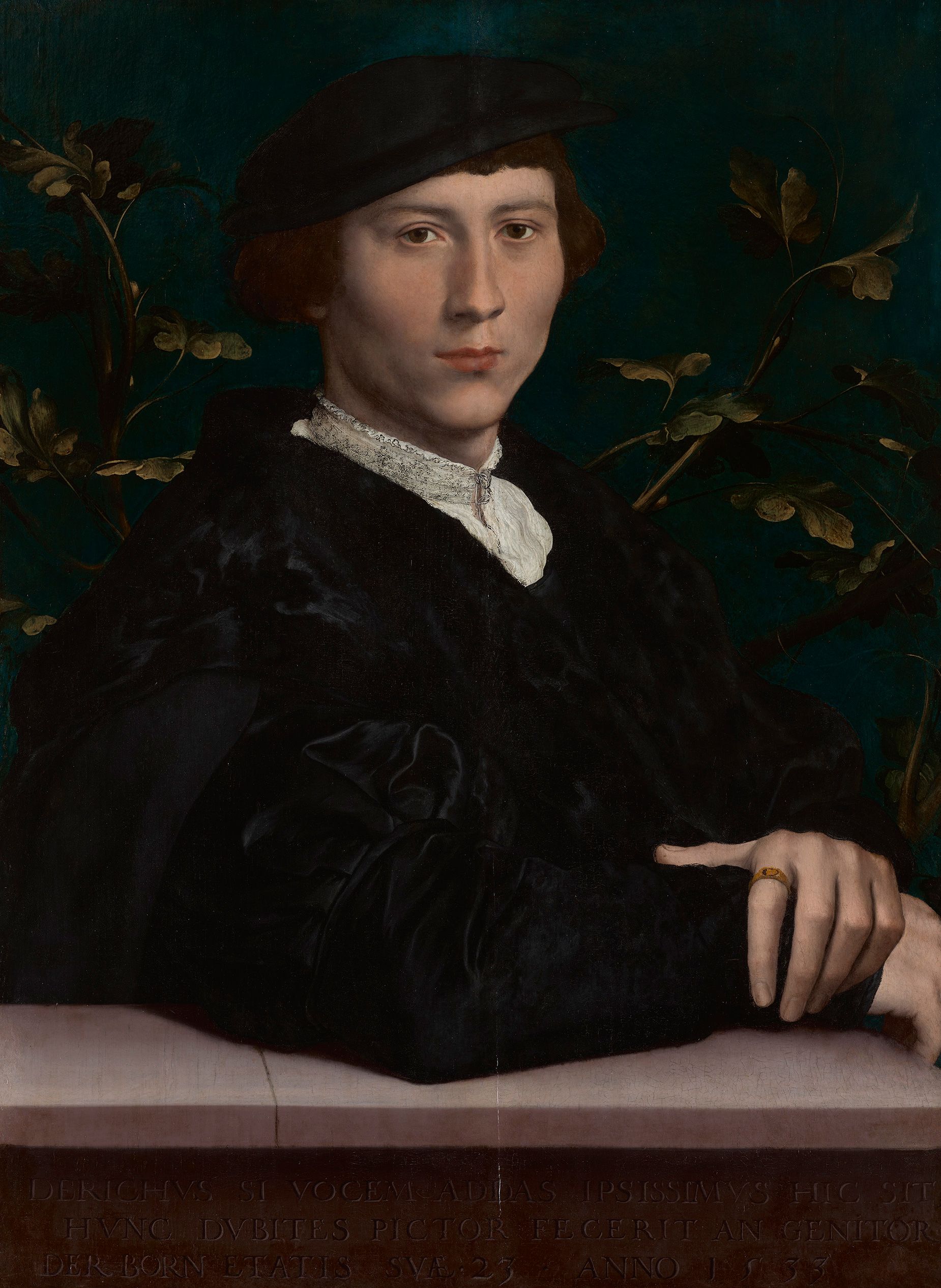 The 16th-century portrait of 23-year-old merchant Derich Born.