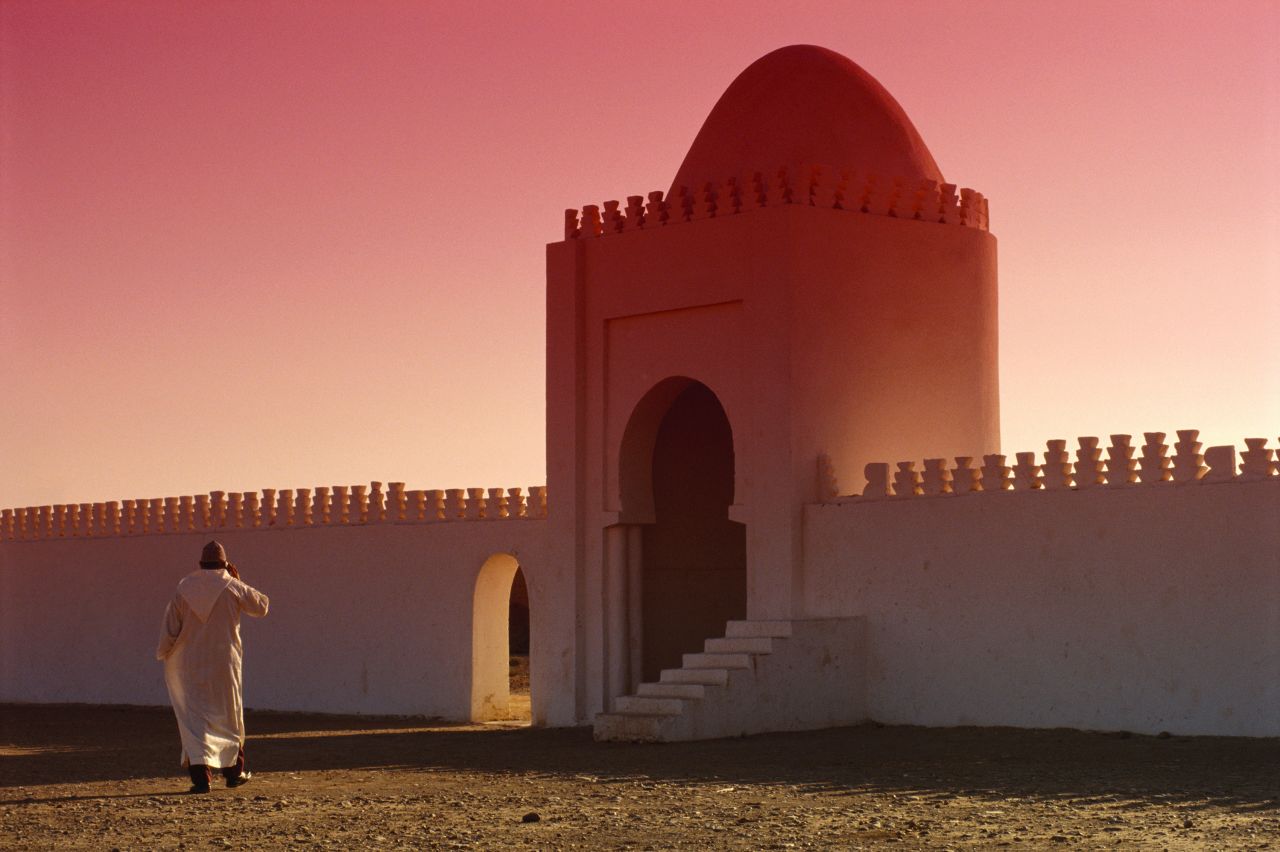 The walls of Marrakesh at sunset.