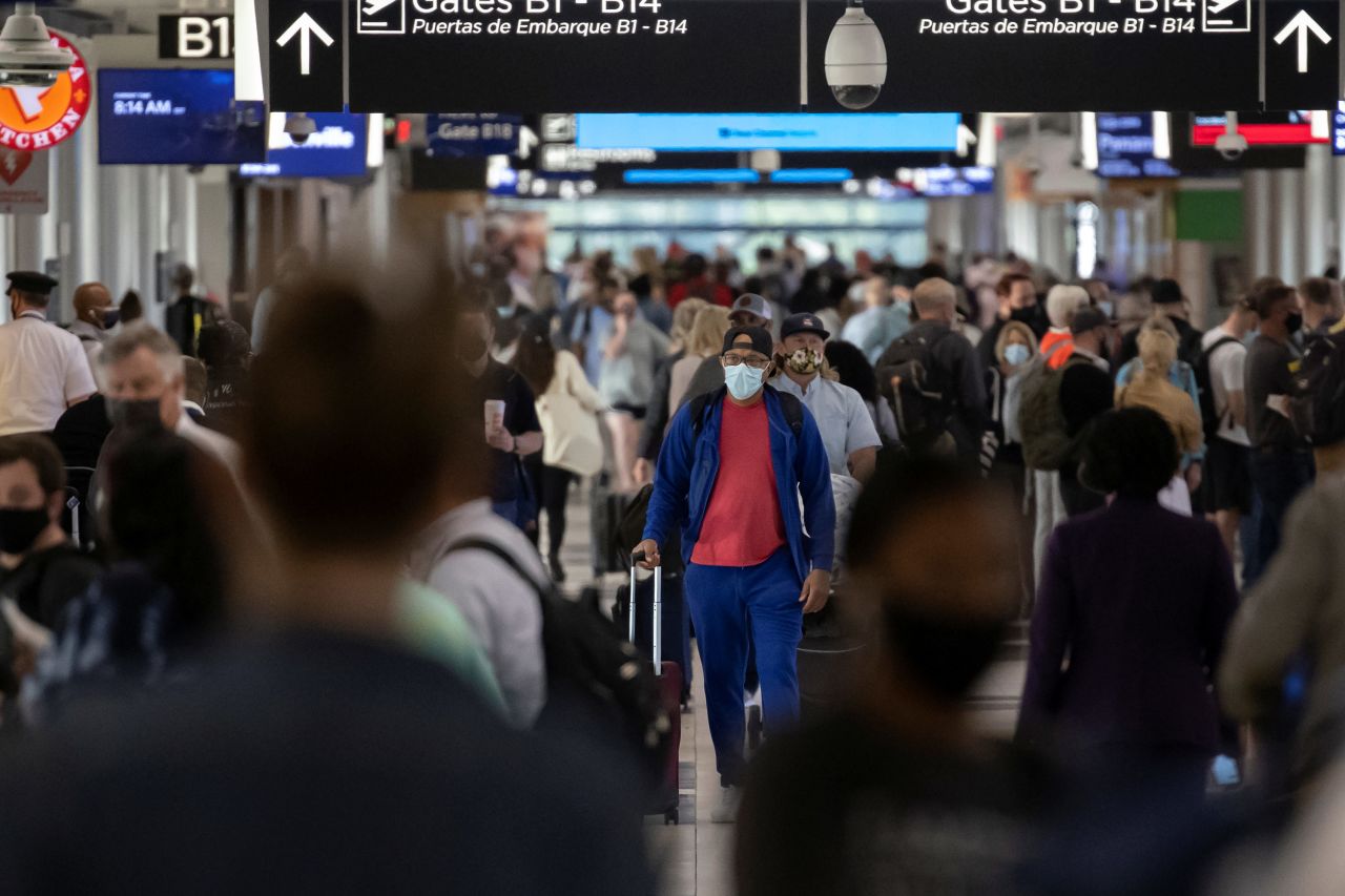 Passengers walk along terminal B of Hartsfield-Jackson Atlanta International Airport in Atlanta on May 23.