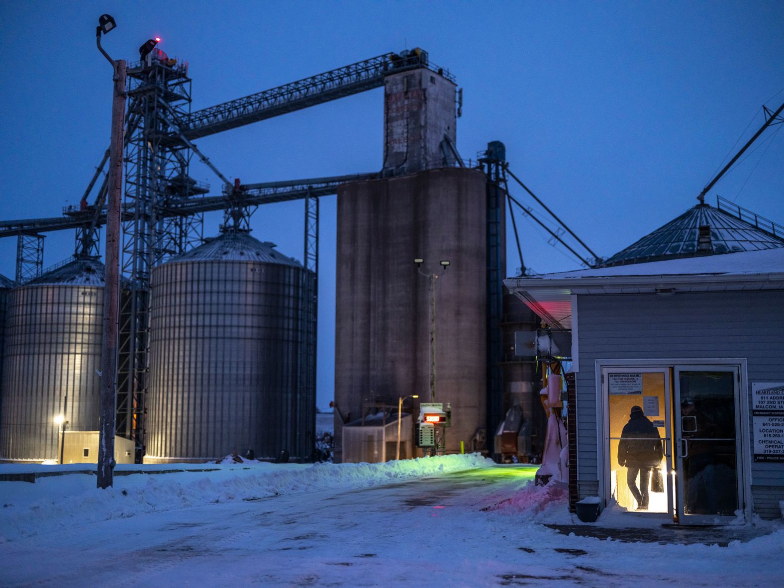 Isaac Hammond braves subzero temperatures to caucus in Malcolm, Iowa, on January 15. <a >The caucuses were the coldest ever</a>, with temperatures below zero across much of the state.