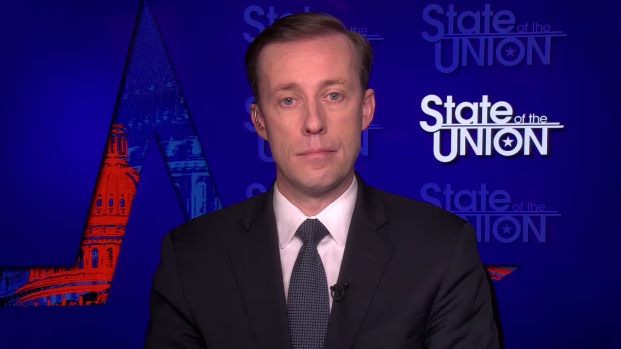 US national security adviser Jake Sullivan speaks with CNN on Sunday. 