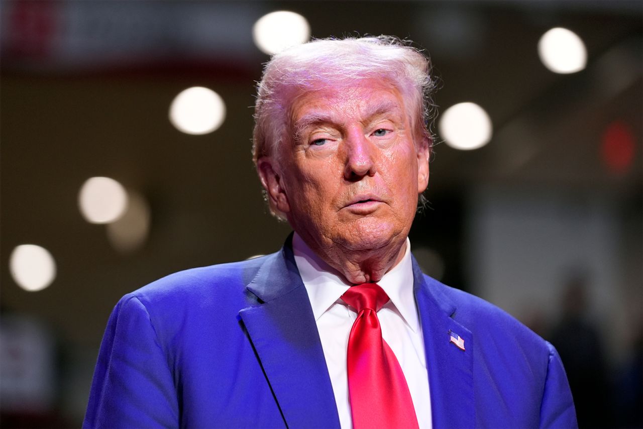 Donald Trump speaks at a campaign event in Indiana, Pennsylvania on September 23.