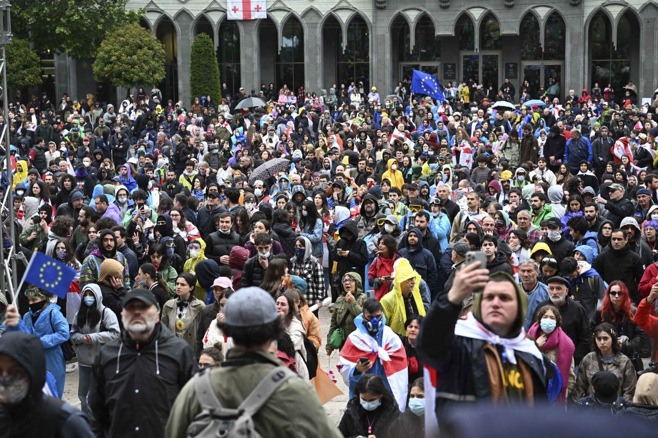 Protesters rally against the