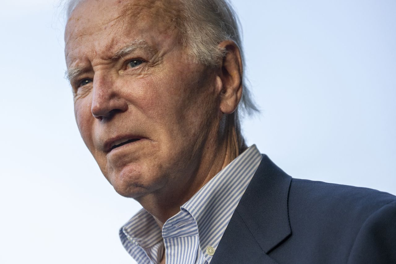 President Joe Biden speaks to the press after attending a service at St. Edmond's Catholic Church on August 31, in Rehoboth Beach, Delaware.