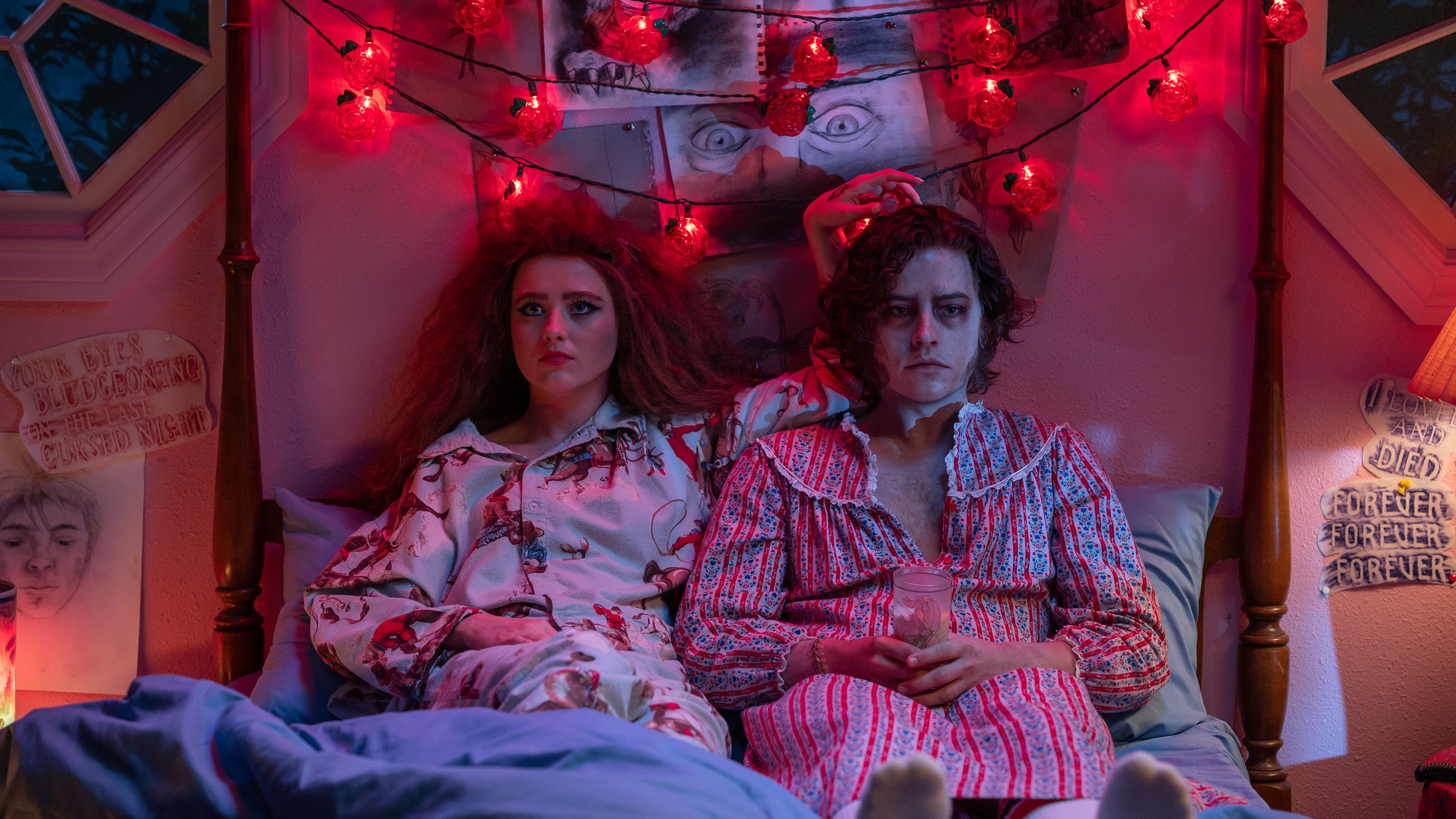 Kathryn Newton stars as Lisa Swallows and Cole Sprouse as The Creature in LISA FRANKENSTEIN, a Focus Features release.