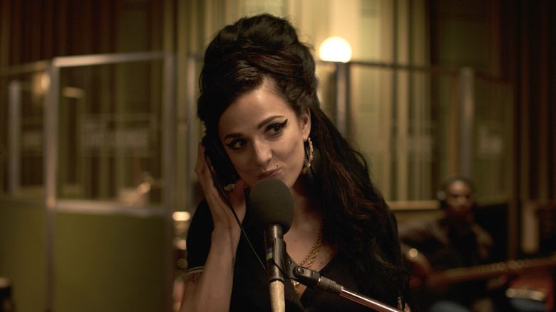 Marisa Abela as Amy Winehouse in "Back to Black."