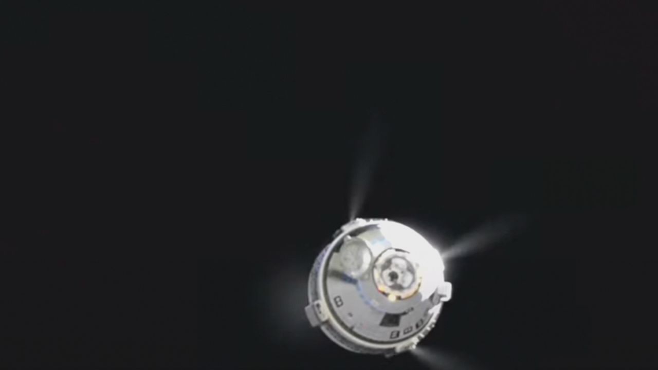 Starliner makes its way back to Earth from the International Space Station, as seen on the NASA livestream on September 6.