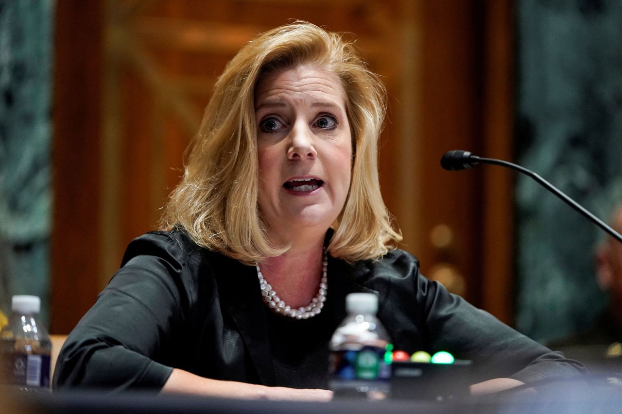 Secretary of the US Army Christine E. Wormuth testifies during a hearing in Washington, DC, in 2021.