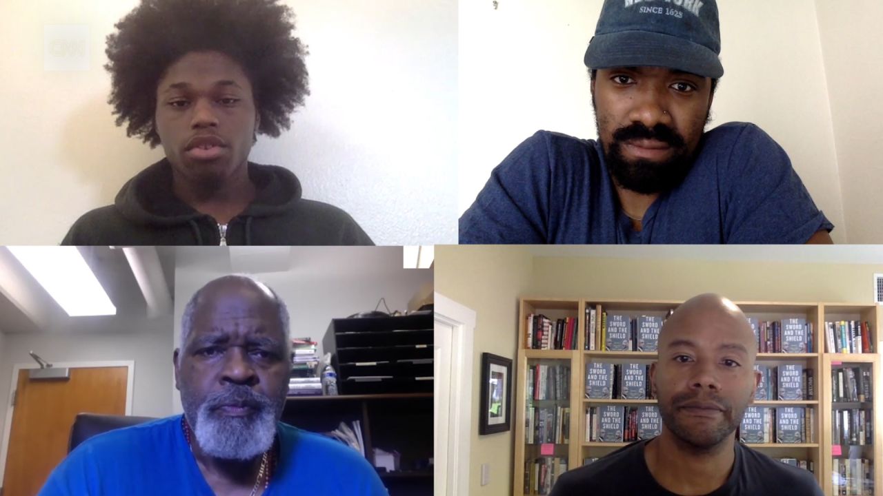 Clockwise from top left: Ajani Carr; Mike Mosby; Peniel Joseph; and Ed Whitfield.