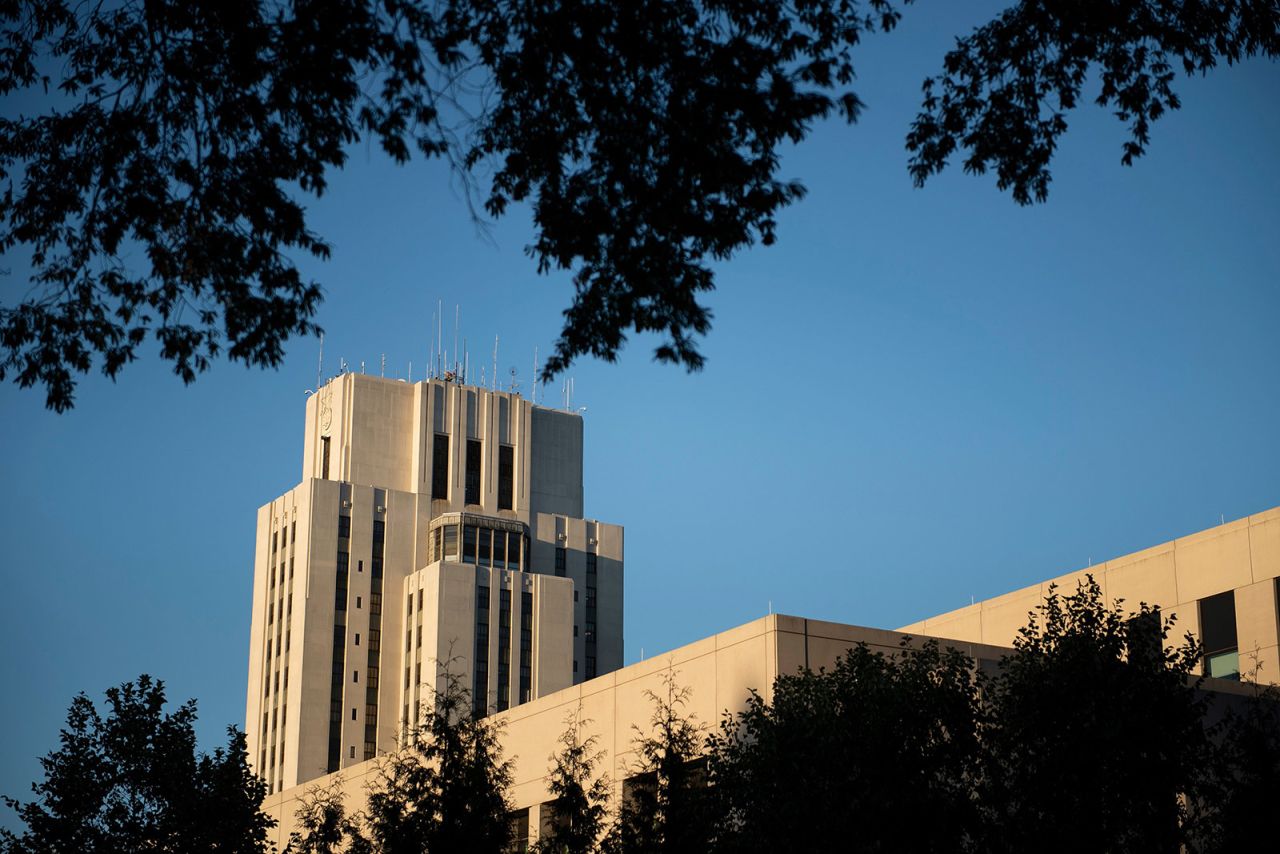 Walter Reed National Military Medical Center on October 2, in Bethesda, Maryland. 