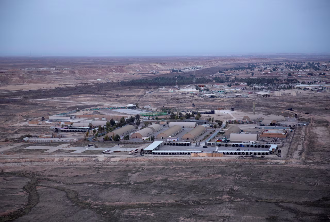 A 2019 file photo of Al-Asad Air Base in Iraq. 