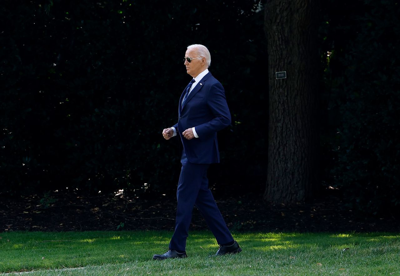 Biden departs the White House on Monday, July 15.