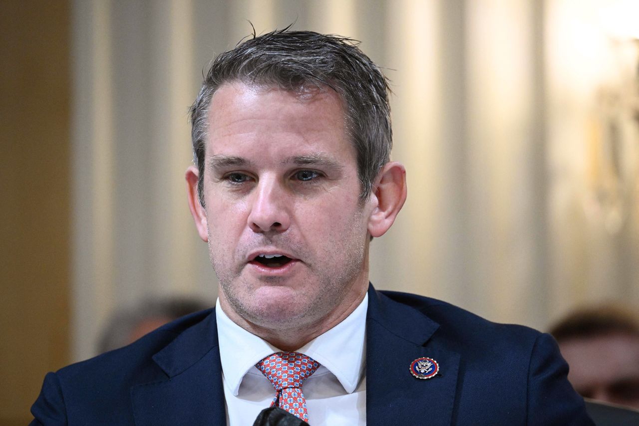 Rep. Adam Kinzinger speaks during a hearing in Washington, DC, in 2022. 