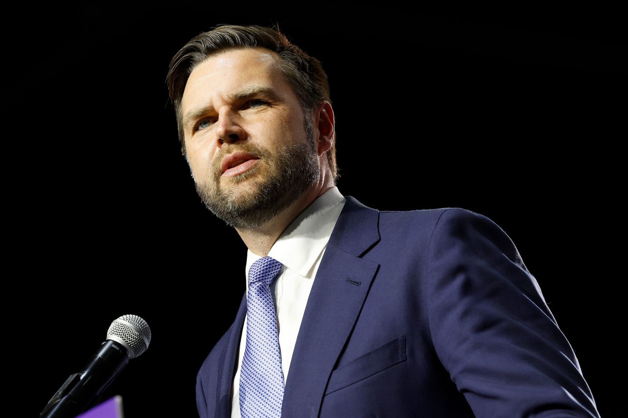 Sen. JD Vance speaks at a campaign rally in Reno, Nevada, on July 30.