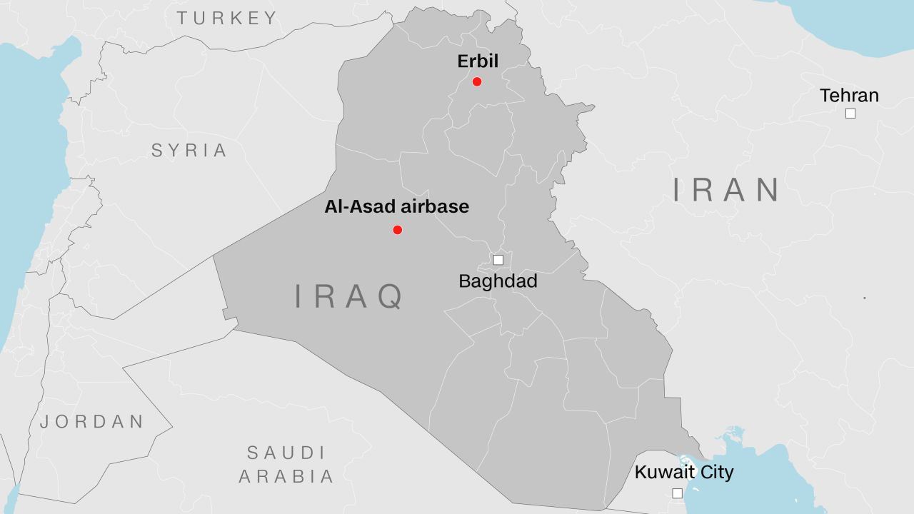 Two bases housing US troops have been hit.  