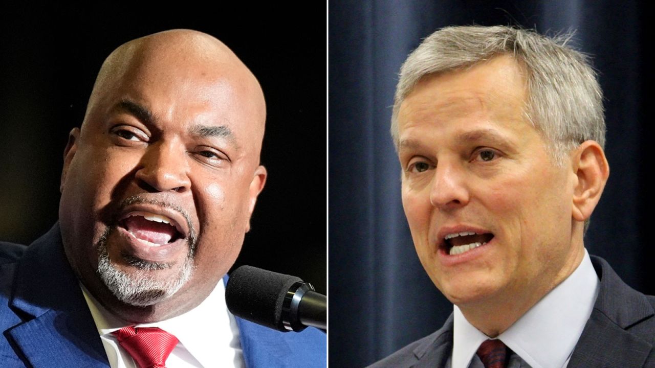 Republican Lt. Gov. Mark Robinson and Democratic Attorney General Josh Stein.