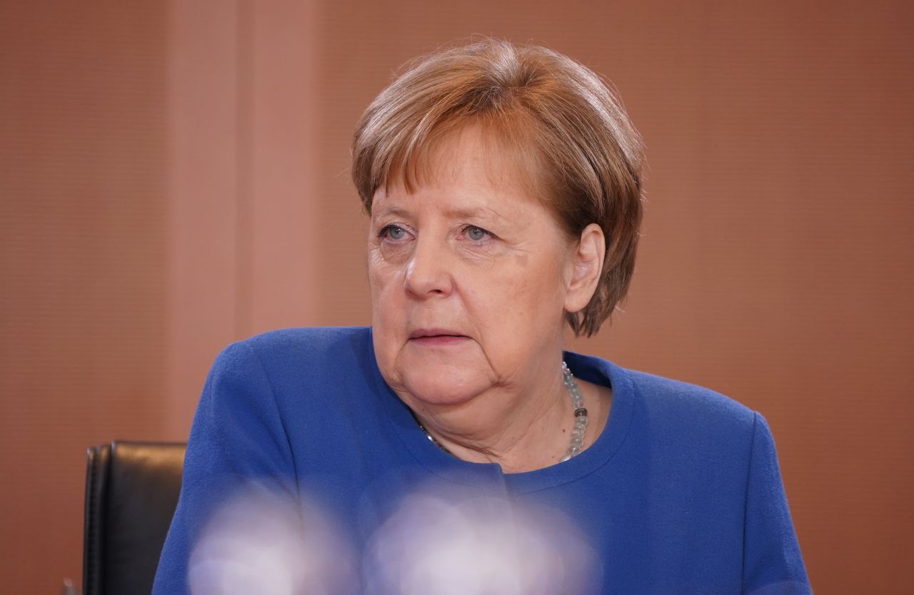 German Chancellor Angela Merkel arrives for the weekly government cabinet meeting in Berlin on Wednesday.