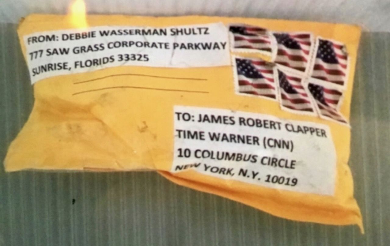 This photo is just one of the suspicious packages that has been sent.  The FBI says the packages?all are similar.