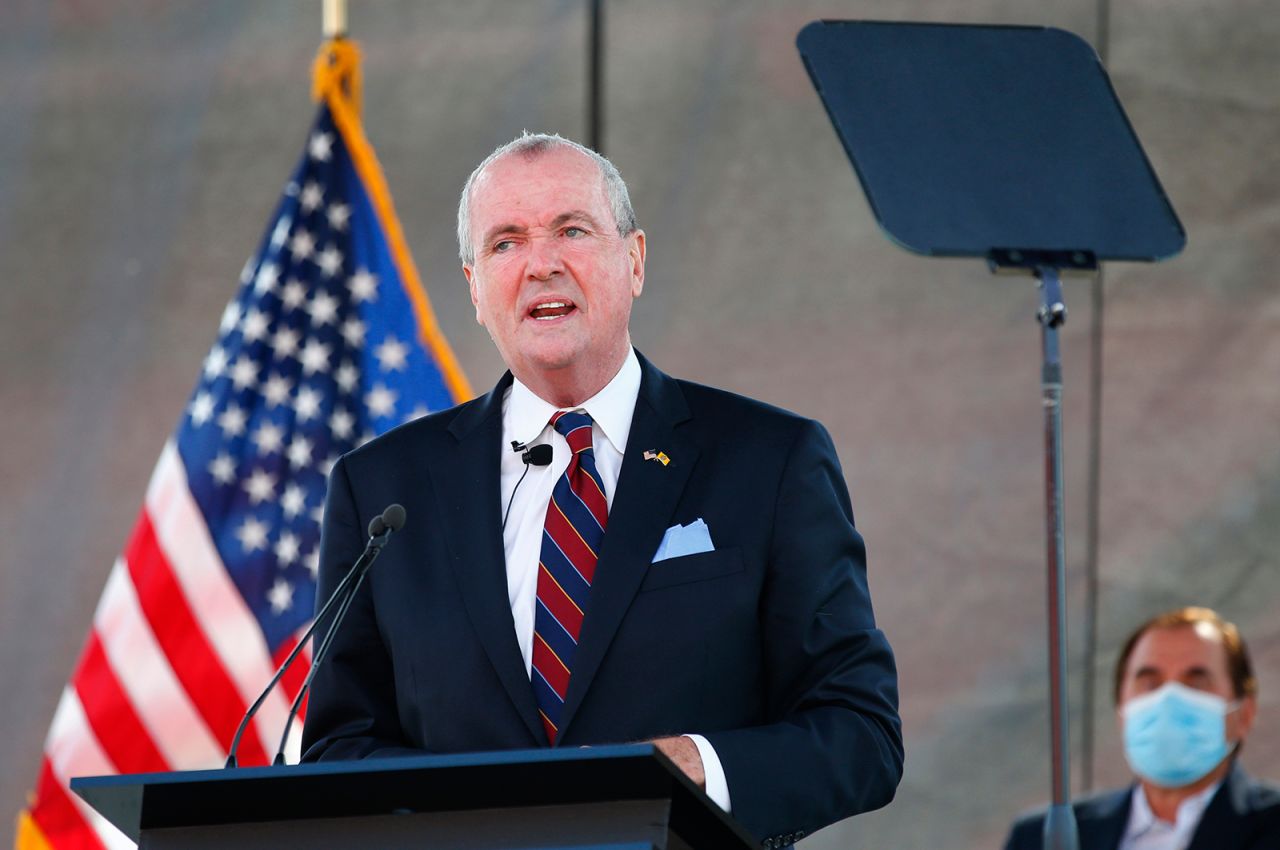 In this file photo, New Jersey Gov. Phil Murphy speaks at Rutgers University in Piscataway, New Jersey on August 25.