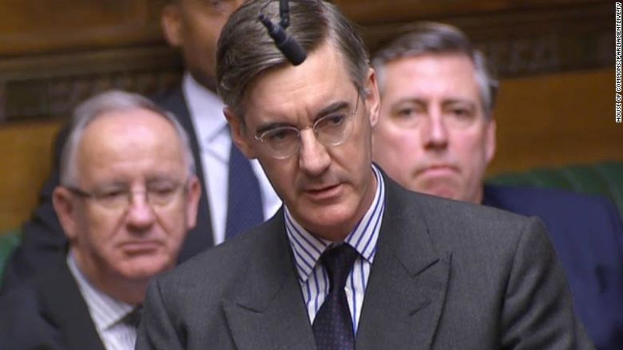 Conservative MP Jacob Rees-Mogg speaks in the House of Commons