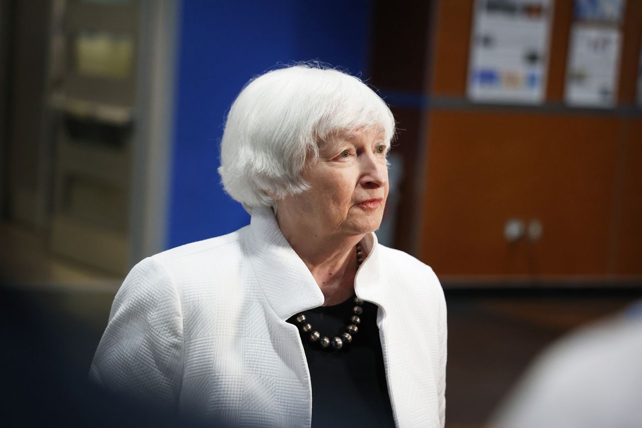 Secretary of Treasury Janet Yellen in Las Vegas, Nevada, on August 14.