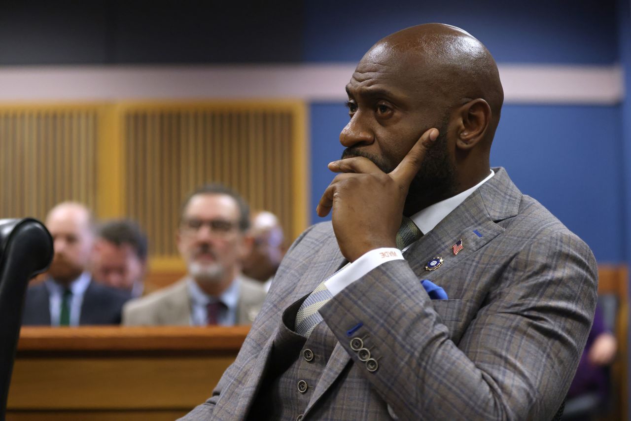 Special Prosecutor Nathan Wade looks on during a hearing in the case of the State of Georgia v. Donald John Trump at the Fulton County Courthouse on February 15 in Atlanta, Georgia. 