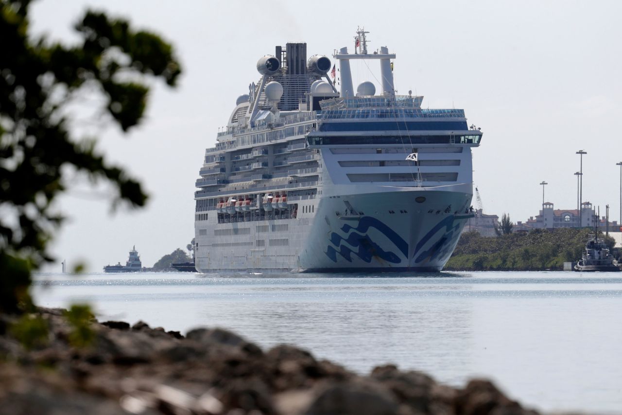 The Coral Princess cruise ship arrives in Miami on April 4.