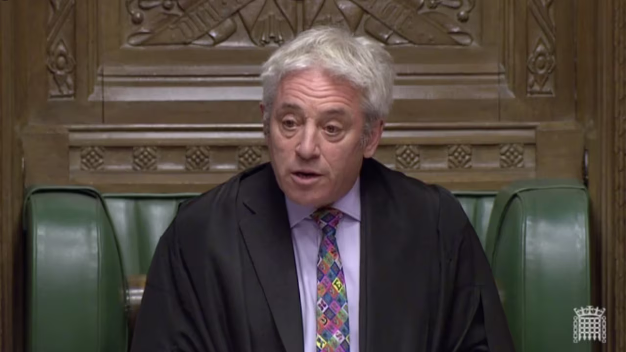 Speaker of the House of Commons, John Bercow.