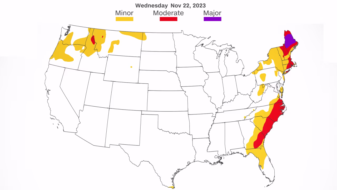 A travel delays are possible due to adverse weather on Wednesday.