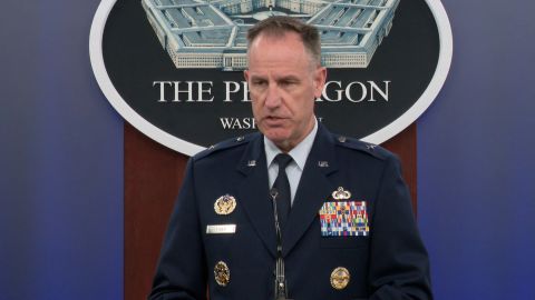 Pentagon press secretary Brig. Gen. Pat Ryder speaks with reporters on September 13.