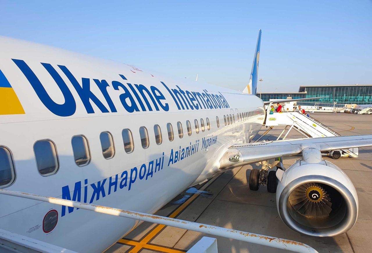 A file photo of a Ukraine International Airlines plane.