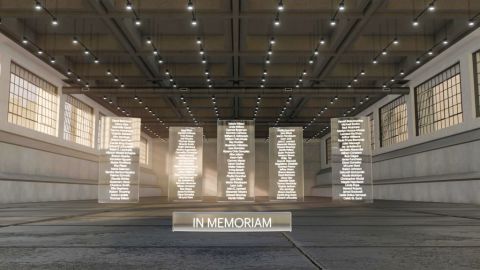 In Memoriam for teachers is displayed during "Graduate Together: America Honors the High School Class of 2020" on May 16, 2020.