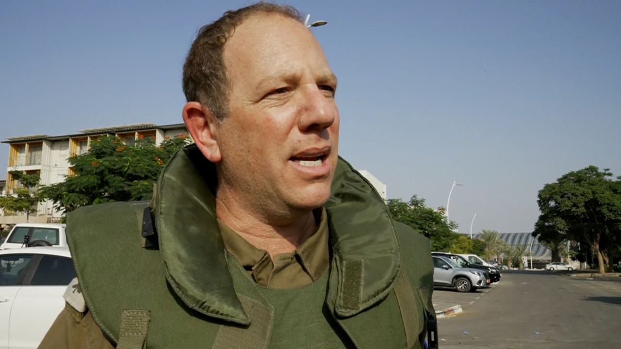 Israel Defense Forces spokesperson Maj. Doron Spielman speaks with CNN on Sunday, October 8. 