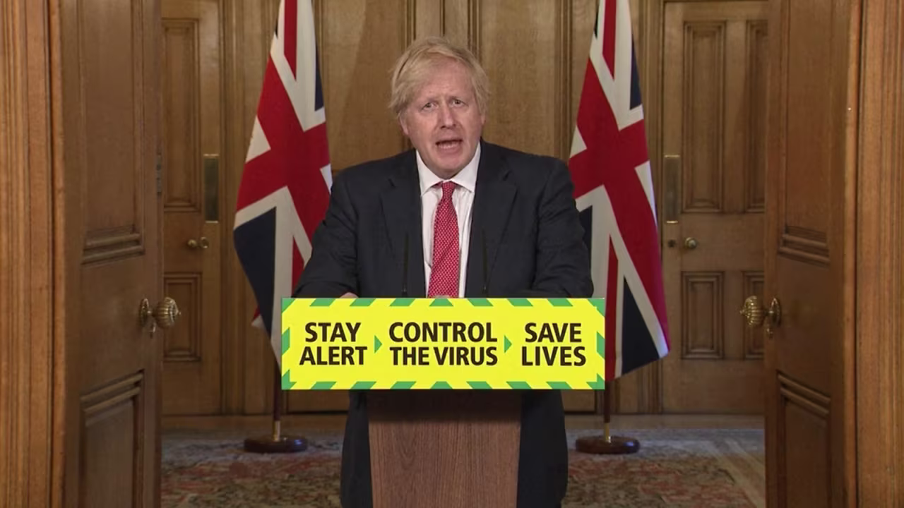Prime Minister Boris Johnson during a media briefing on coronavirus in Downing Street, London, on Monday, May 11.