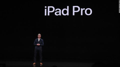 Apple CEO Tim Cook during a former Apple event.
