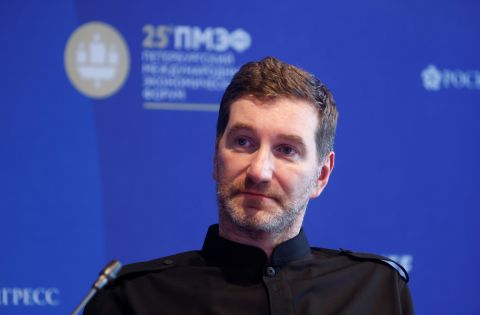 Anton Krasovsky attends a session of the St. Petersburg International Economic Forum in Saint Petersburg, Russia on June 16.
