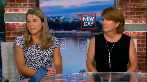 Becca Meyers, left, and her mother, Maria, are interviewed on New Day on July 21.