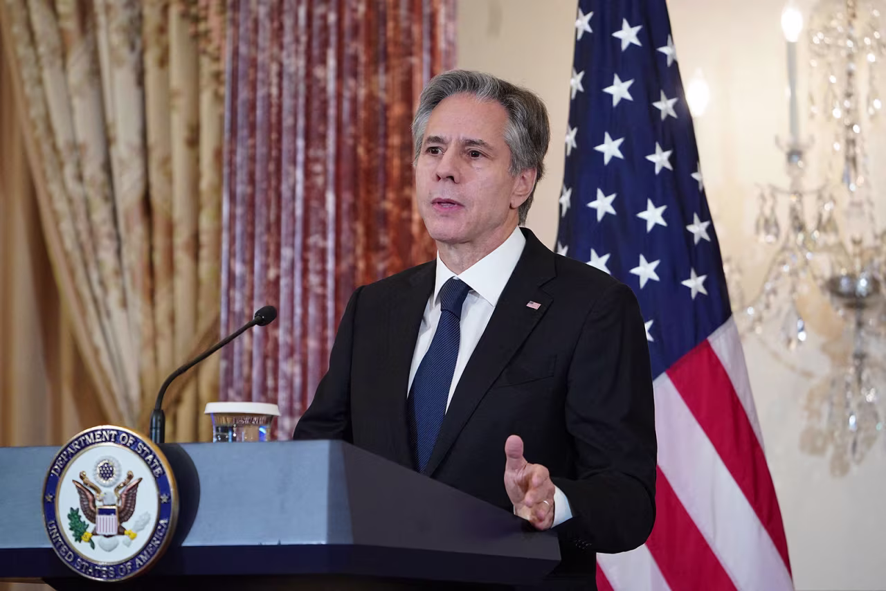 US Secretary of State Antony Blinken speaks during an event in Washington, DC, on January 4.