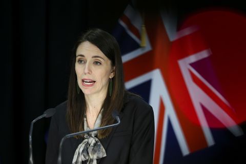 Prime Minister Jacinda Ardern speaks during a news conference at Parliament on August 12, in Wellington, New Zealand. 