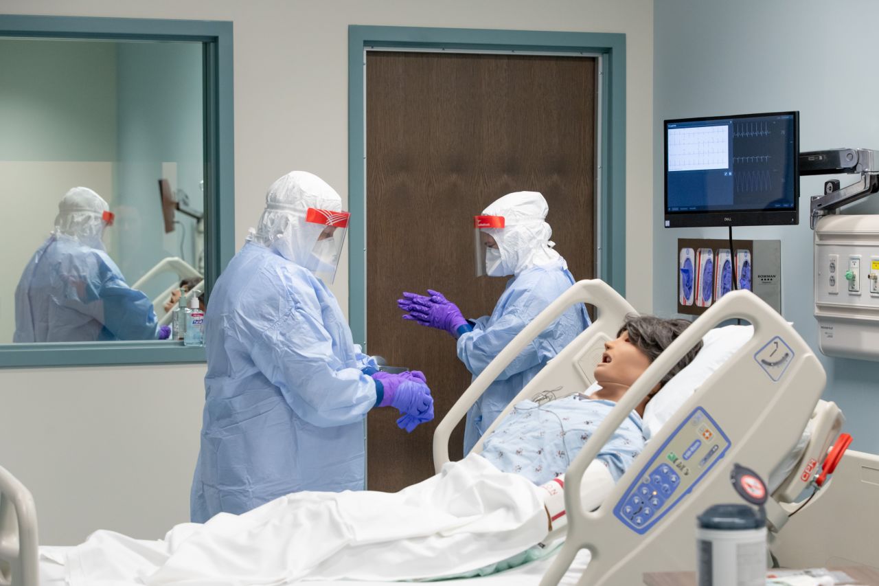 The National Quarantine Unit?in Nebraska is seen during a training in 2019.