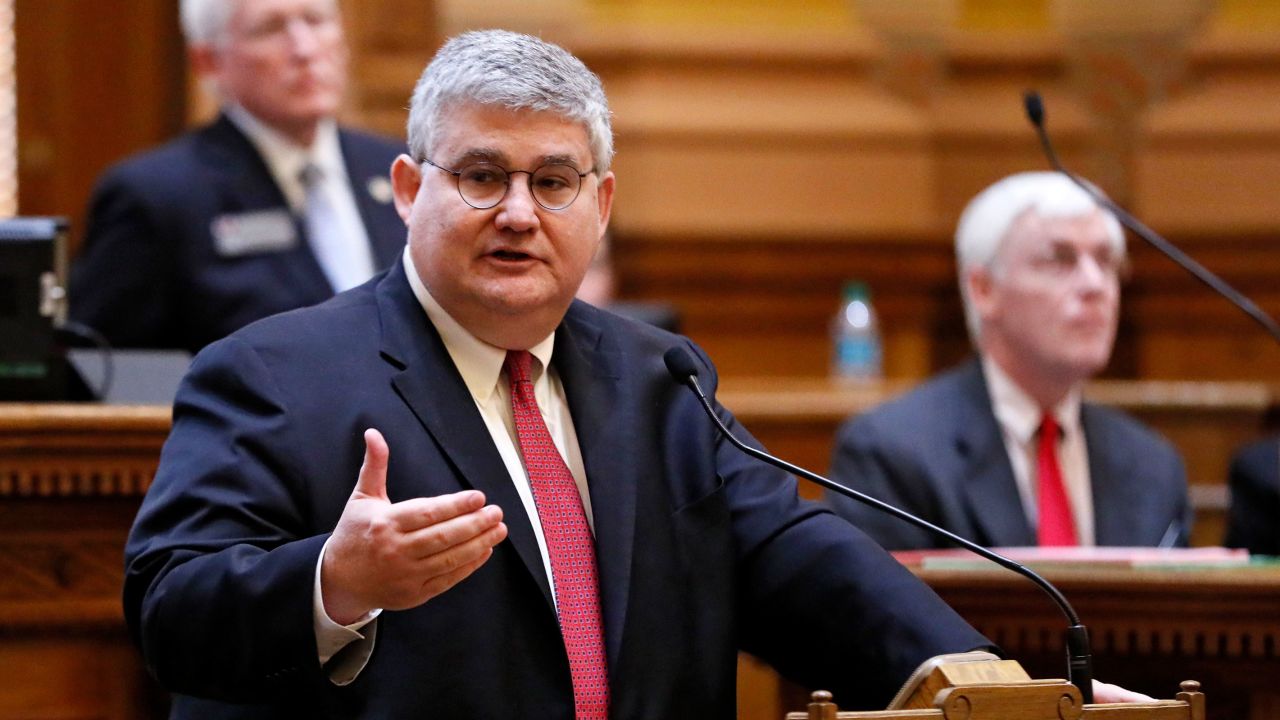 State Sen. David Shafer speaks in Atlanta in February 2018.